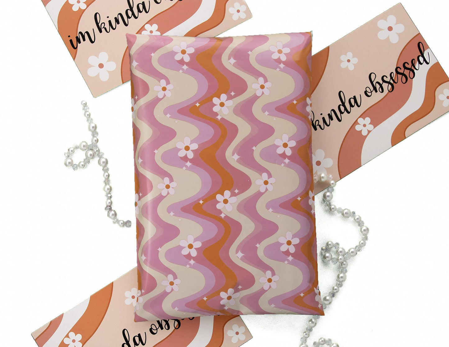 Wavy Daisy Poly Mailers