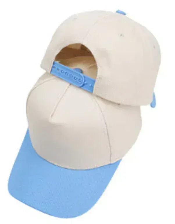 Red White & Brunette Embroidered Adjustable Five-Panel Twill Hat