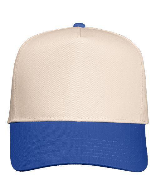 Red White & Brunette Embroidered Adjustable Five-Panel Twill Hat