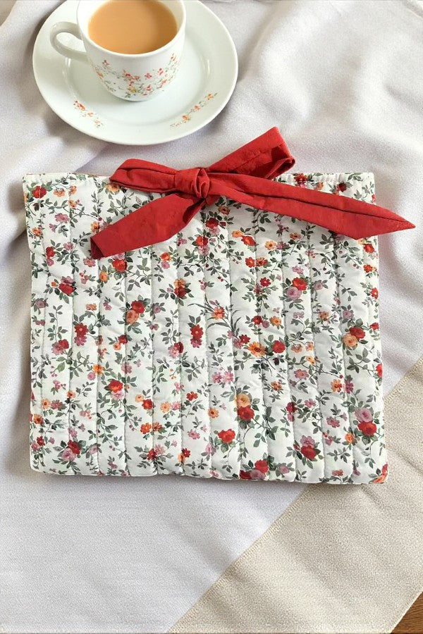SC - Emilia Red Floral Bible Cover
