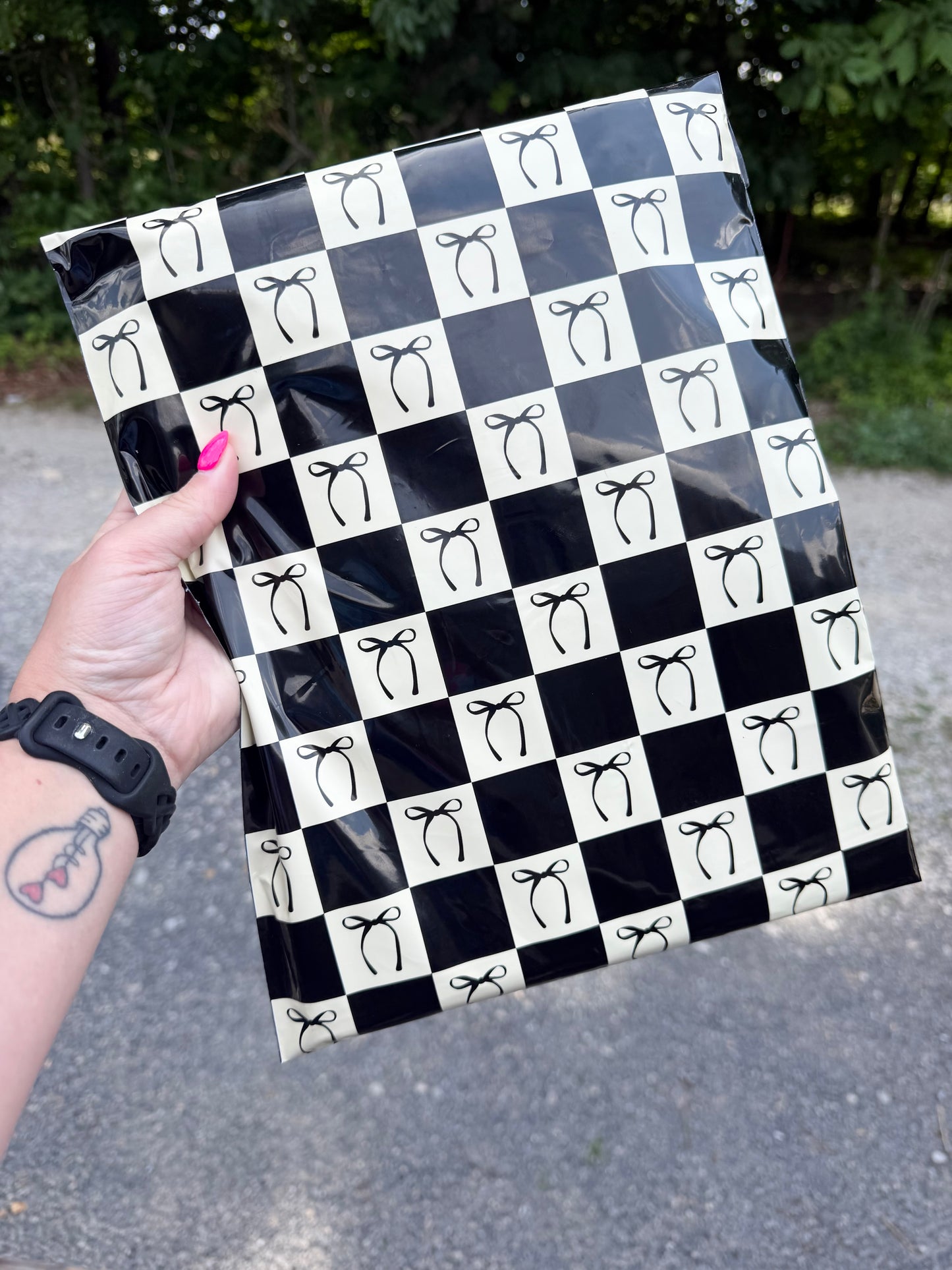 Black Bow Poly Mailer 10x13