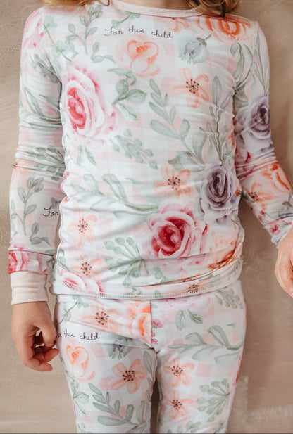 For This Child I Have Prayed Bamboo 2 Piece Pajama Set