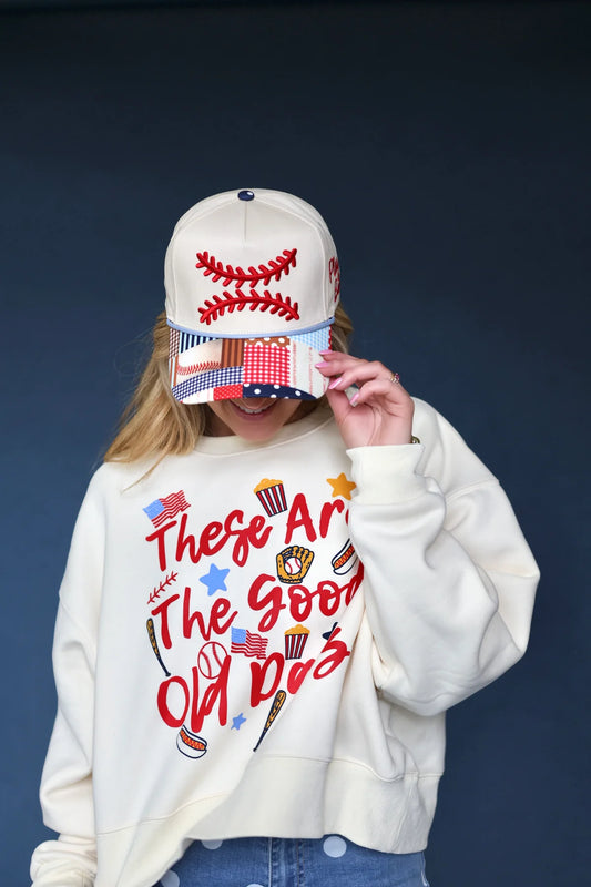 BASEBALL LACES PATCH BILL HAT- ETA MID TO END OF MAY