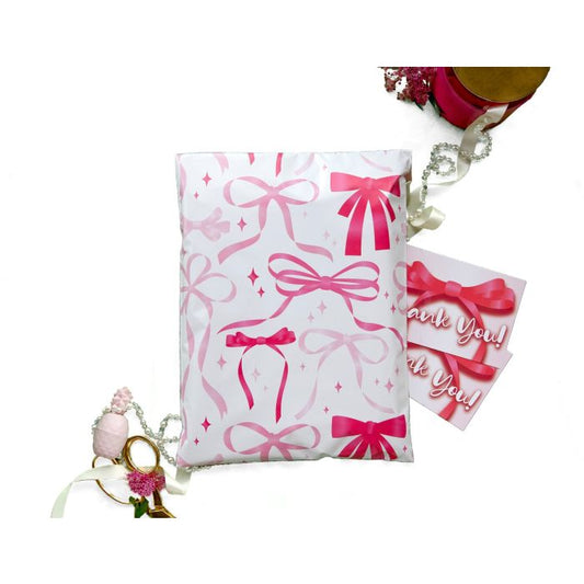 Pink Bow Poly Mailers